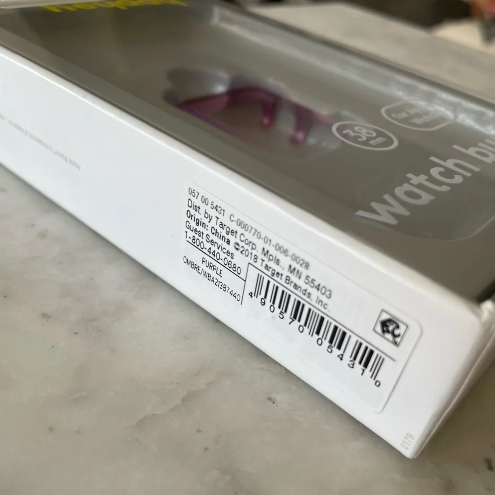 NEW- HeyDay brand 38mm Apple Watch purple bumper case in original sealed box